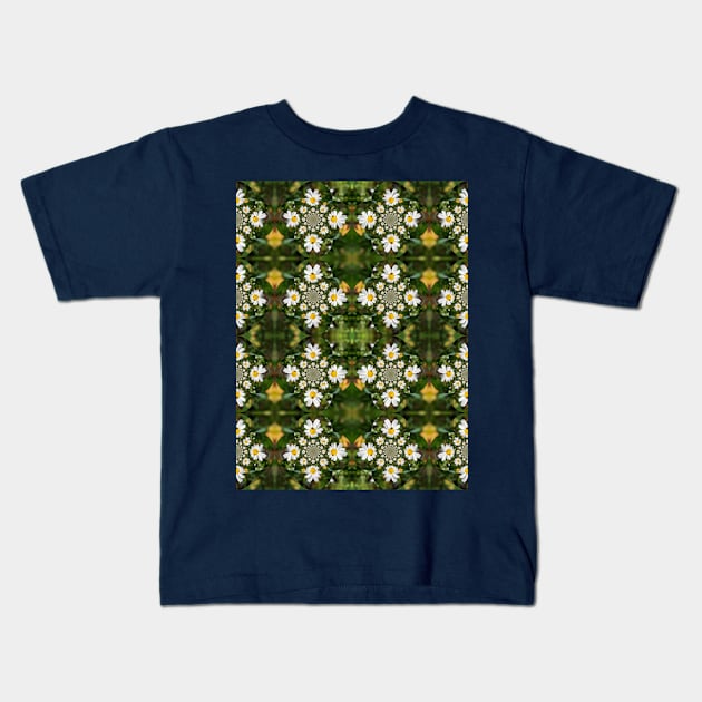 Magic Field Summer Grass - Chamomile Flower with Bug - Polarity #1 Kids T-Shirt by GrandTartaria